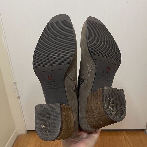 BLONDO brown taupe suede leather waterproof ankle heeled boots size 10 - Picture 5 of 9